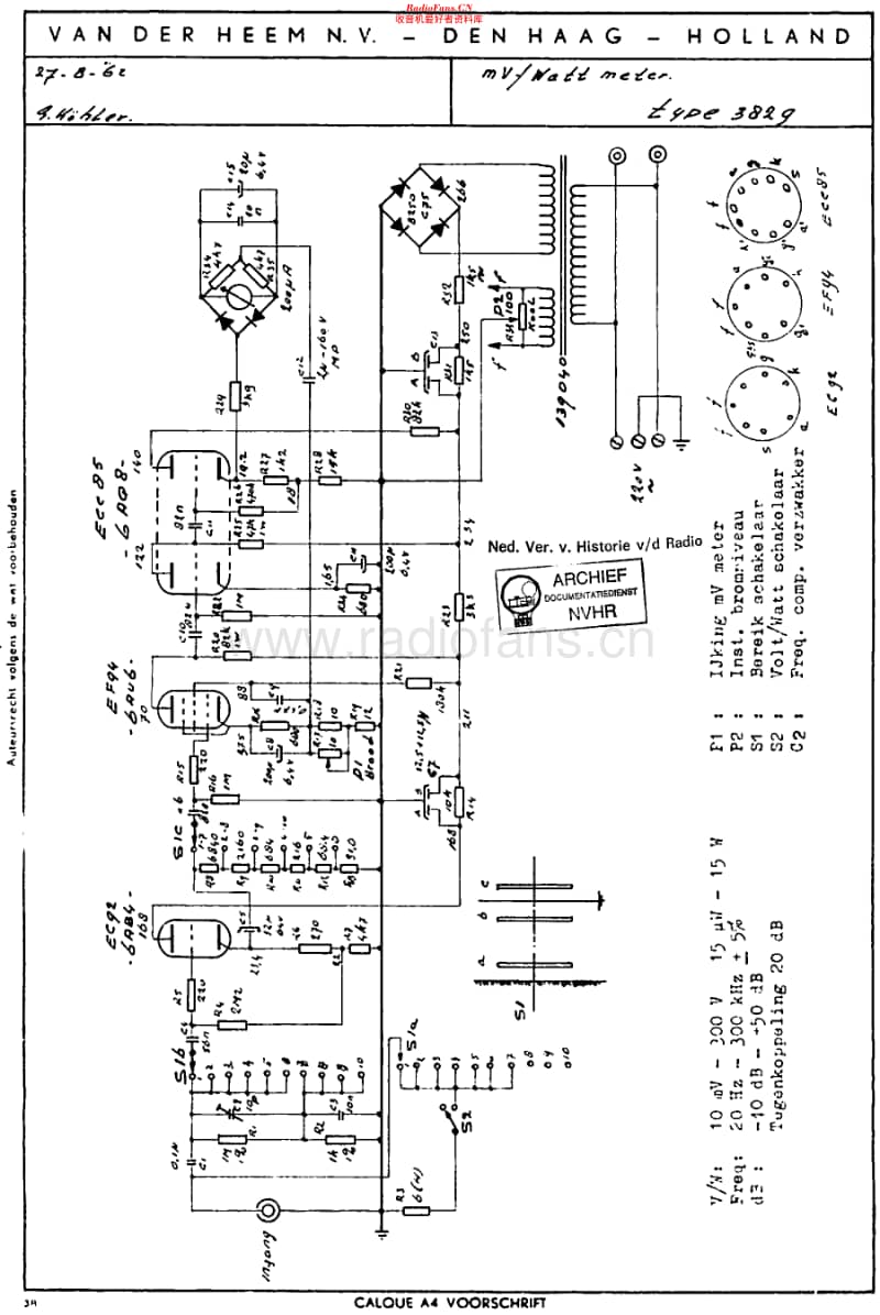 VanDerHeem_3829维修电路原理图.pdf_第1页