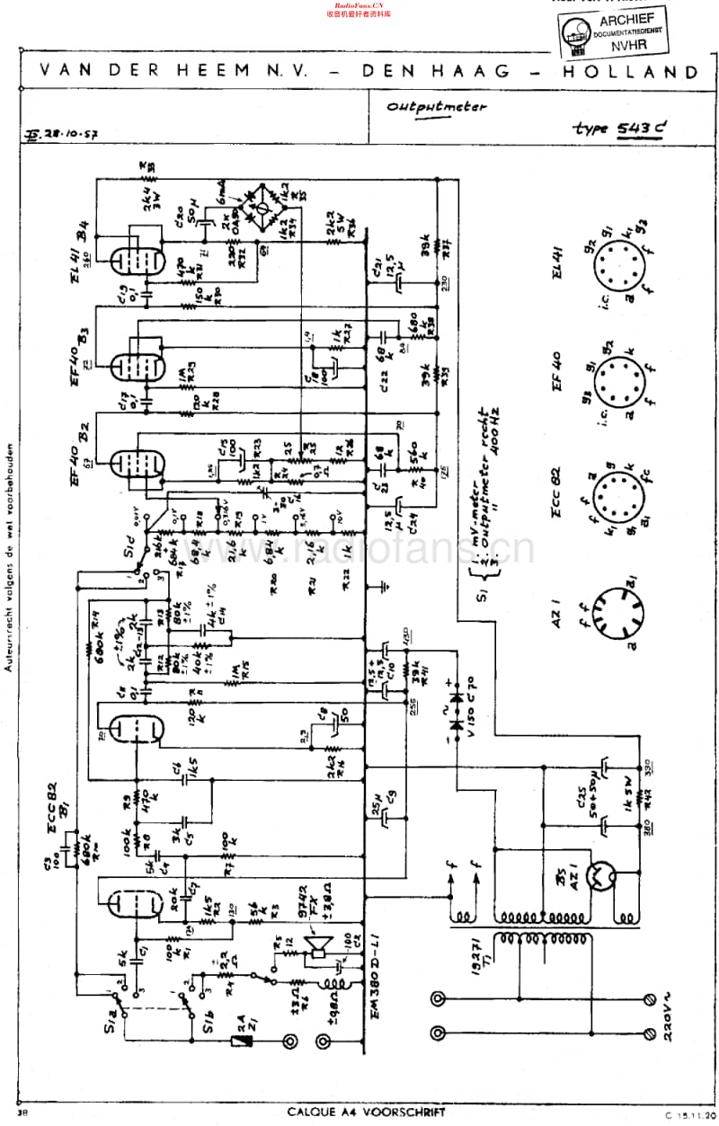 VanDerHeem_543C维修电路原理图.pdf_第1页