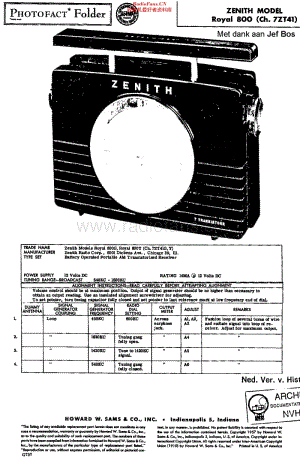 Zenith_Royal800维修电路原理图.pdf
