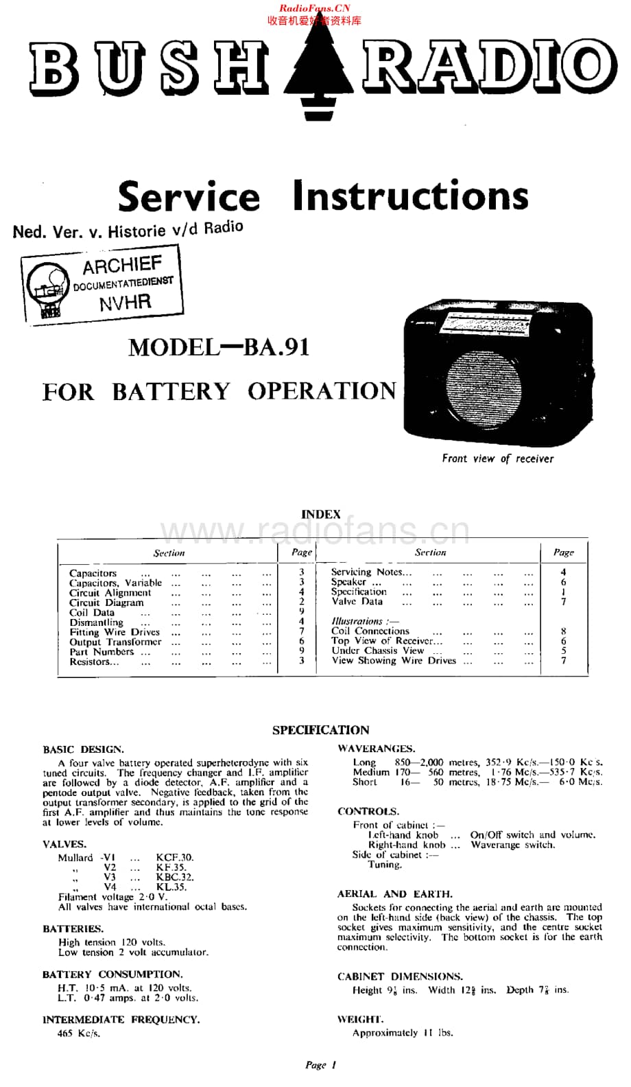 Bush_BA91维修电路原理图.pdf_第1页