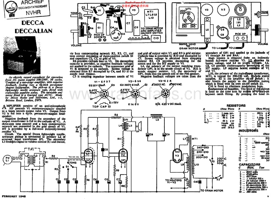 Decca_Deccalian48维修电路原理图.pdf_第1页