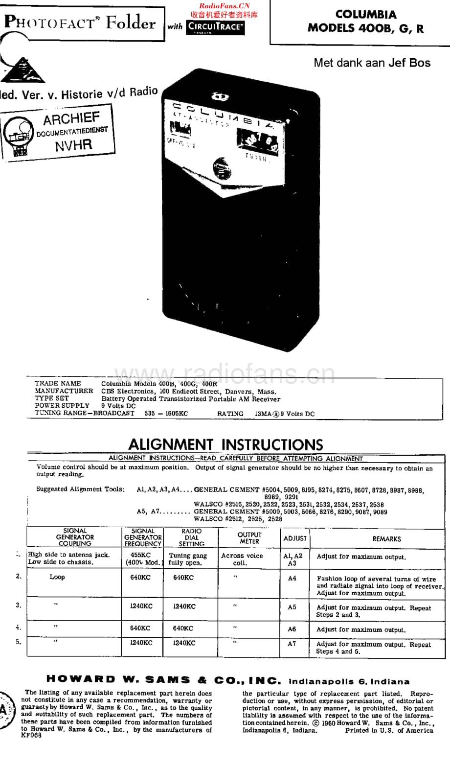 Columbia_400维修电路原理图.pdf_第1页