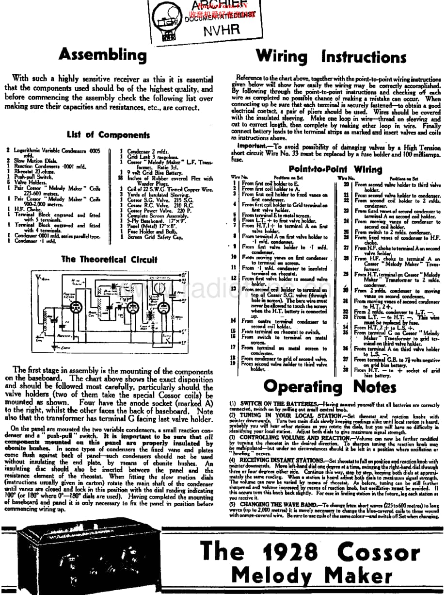 Cossor_234维修电路原理图.pdf_第1页