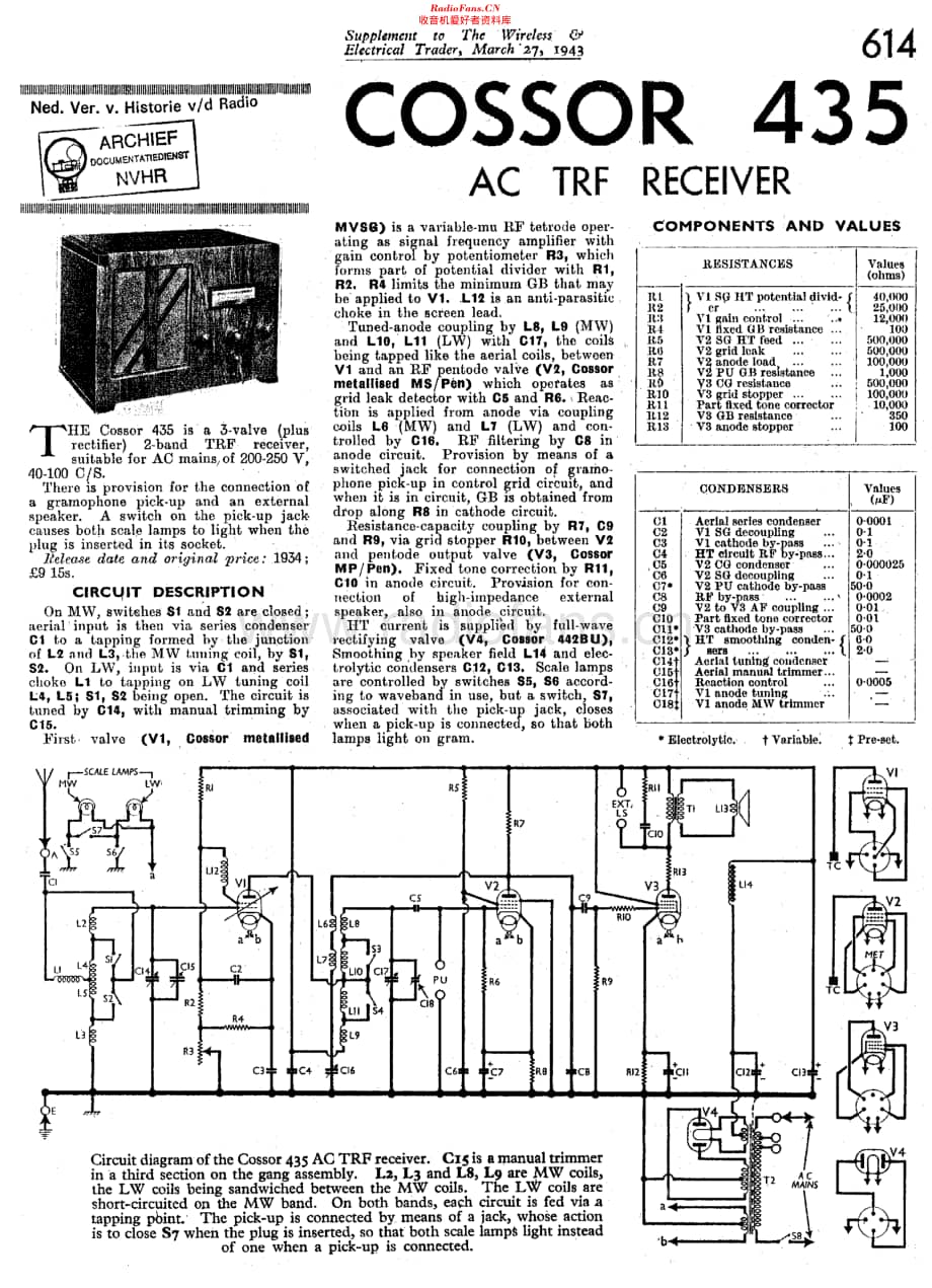 Cossor_435维修电路原理图.pdf_第1页