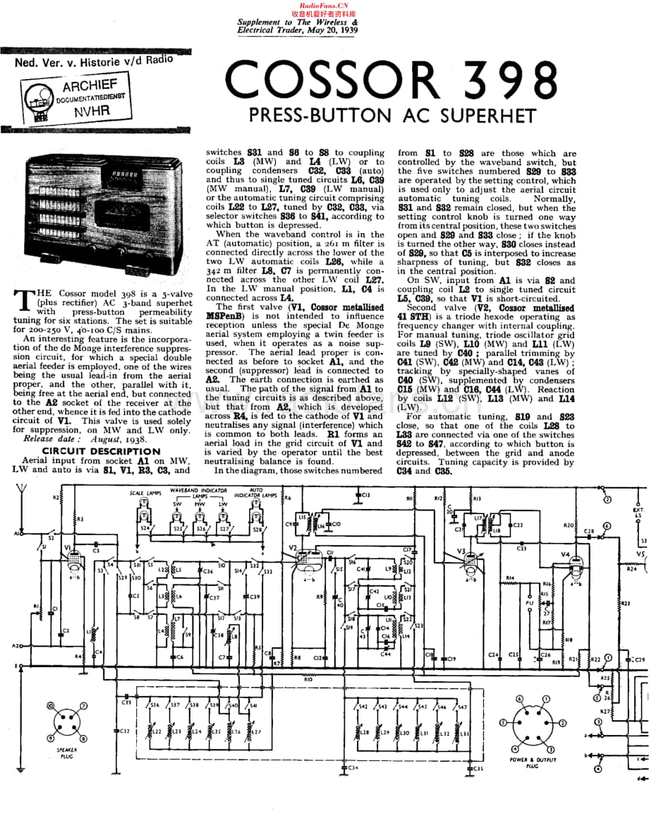 Cossor_398维修电路原理图.pdf_第1页