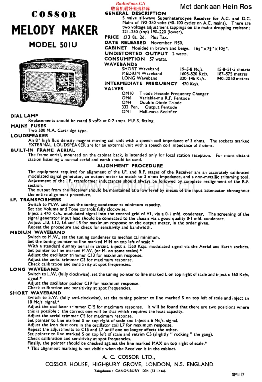 Cossor_501U维修电路原理图.pdf_第1页