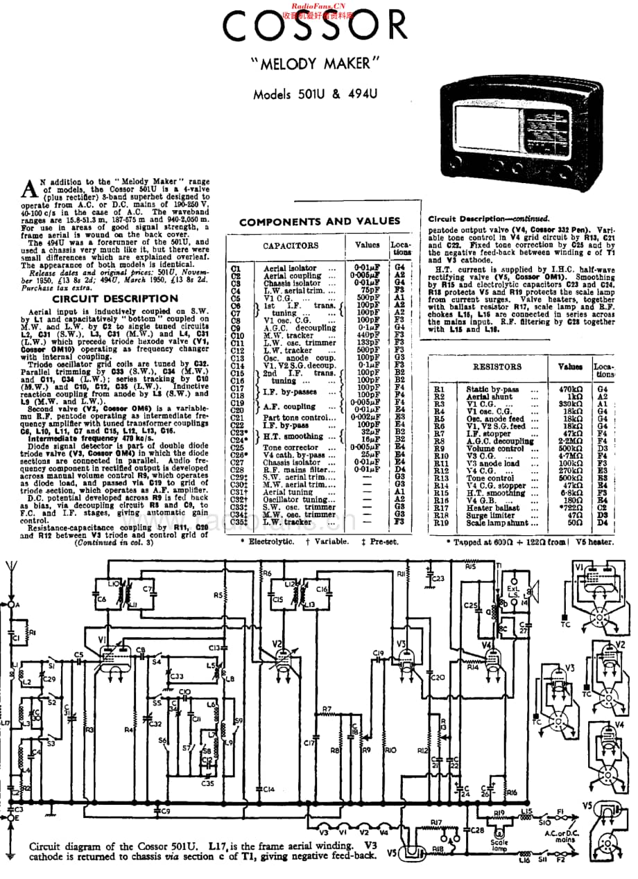 Cossor_501U维修电路原理图.pdf_第3页