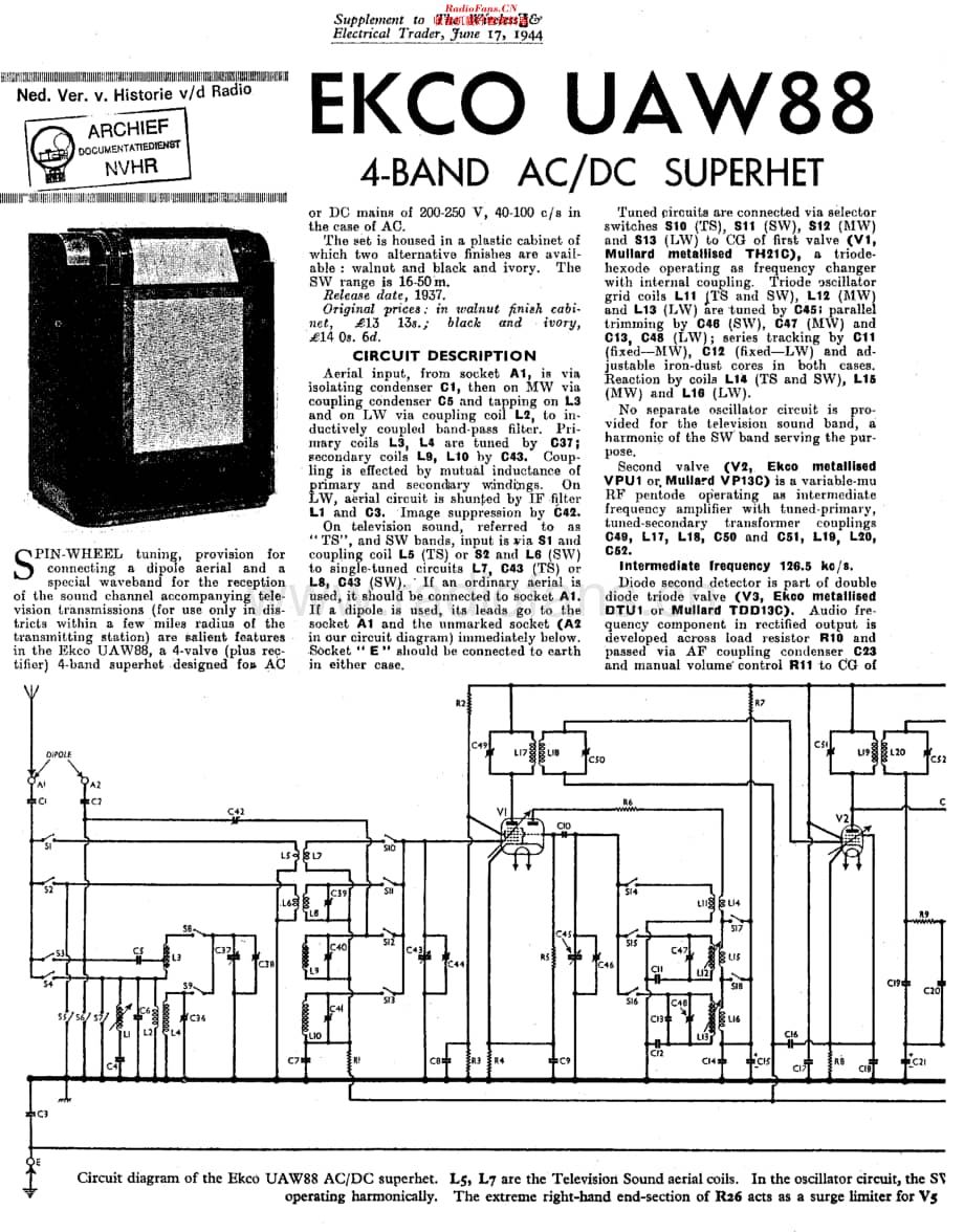 Ekco_UAW88维修电路原理图.pdf_第1页