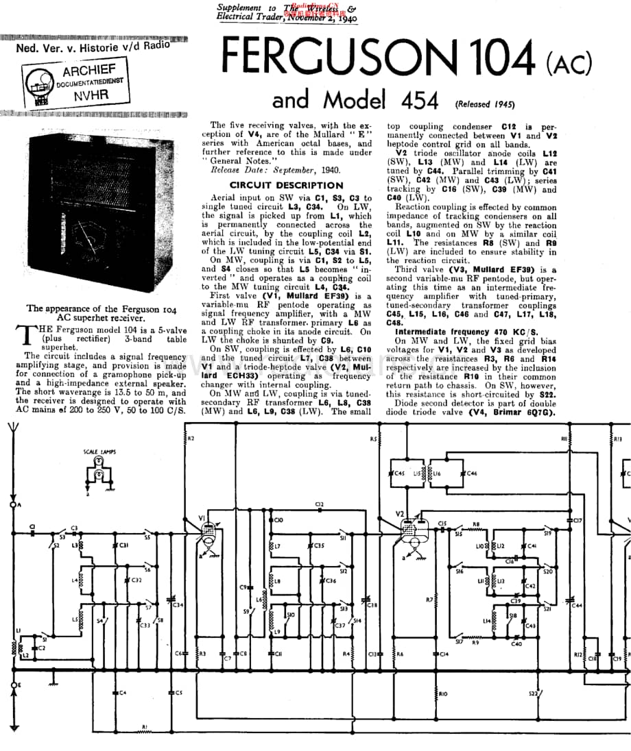 Ferguson_104维修电路原理图.pdf_第1页