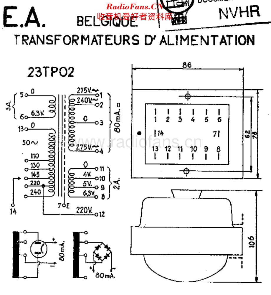 Erea_Voedingstrafos维修电路原理图.pdf_第1页