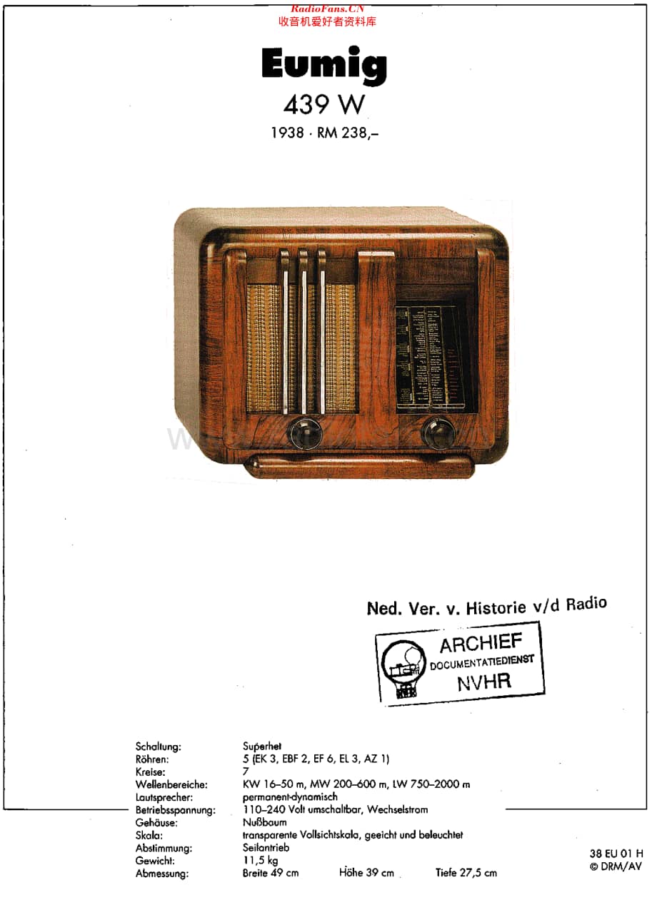 Eumig_439W维修电路原理图.pdf_第1页