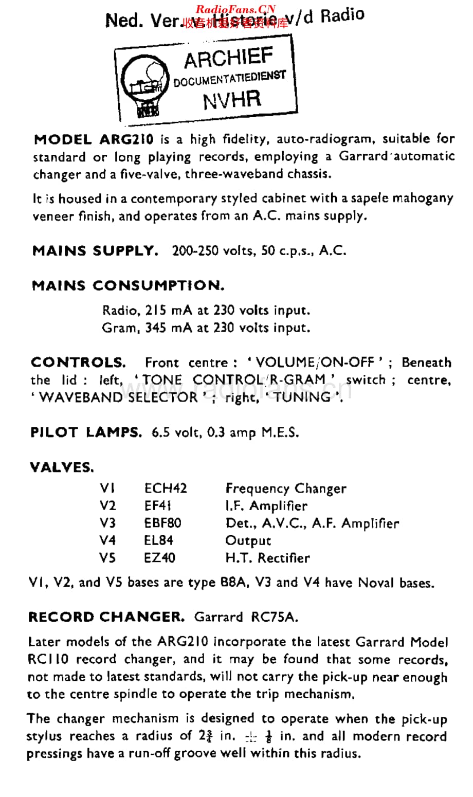 Ekco_ARG210维修电路原理图.pdf_第1页