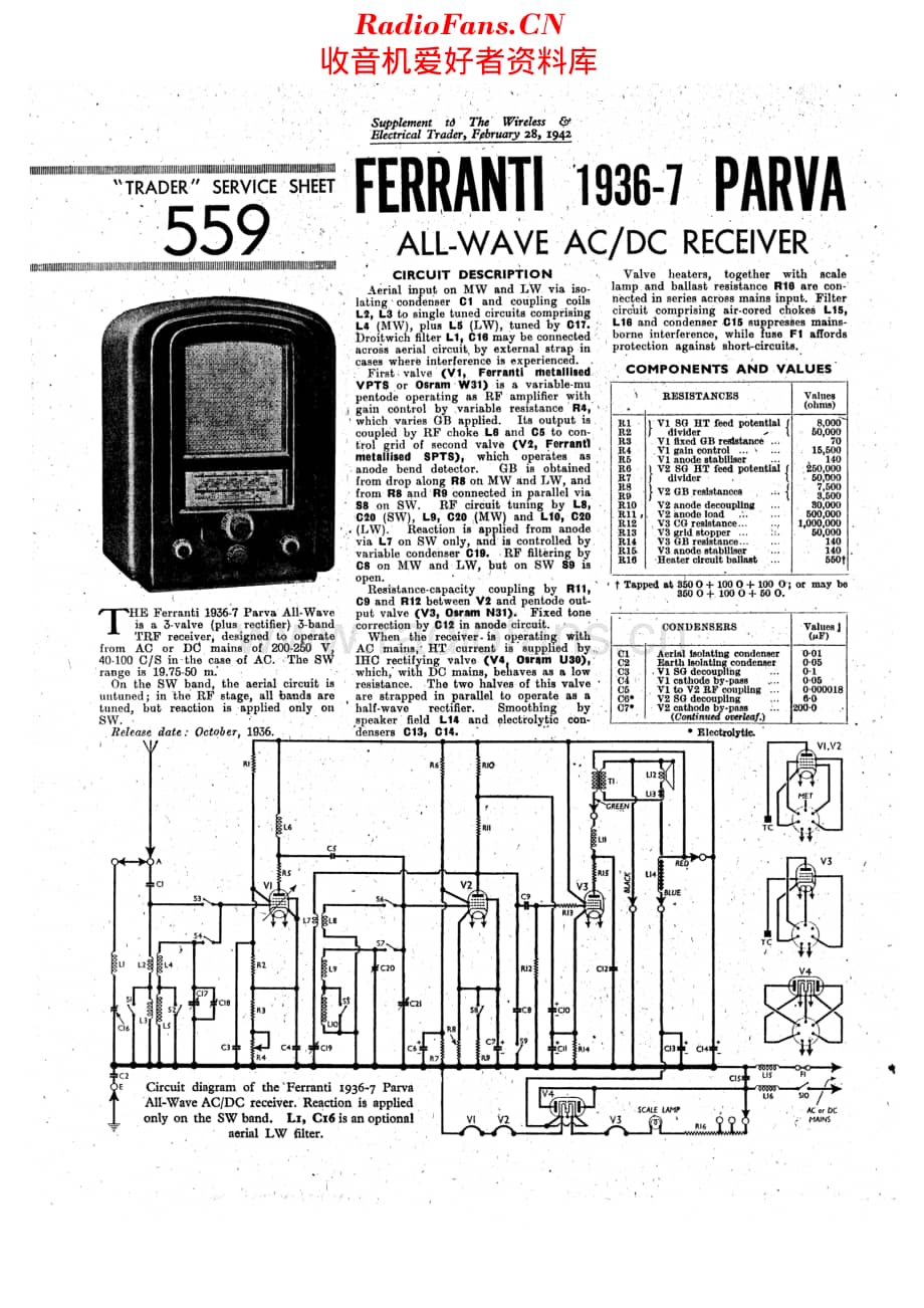 Ferranti_Parva维修电路原理图.pdf_第1页