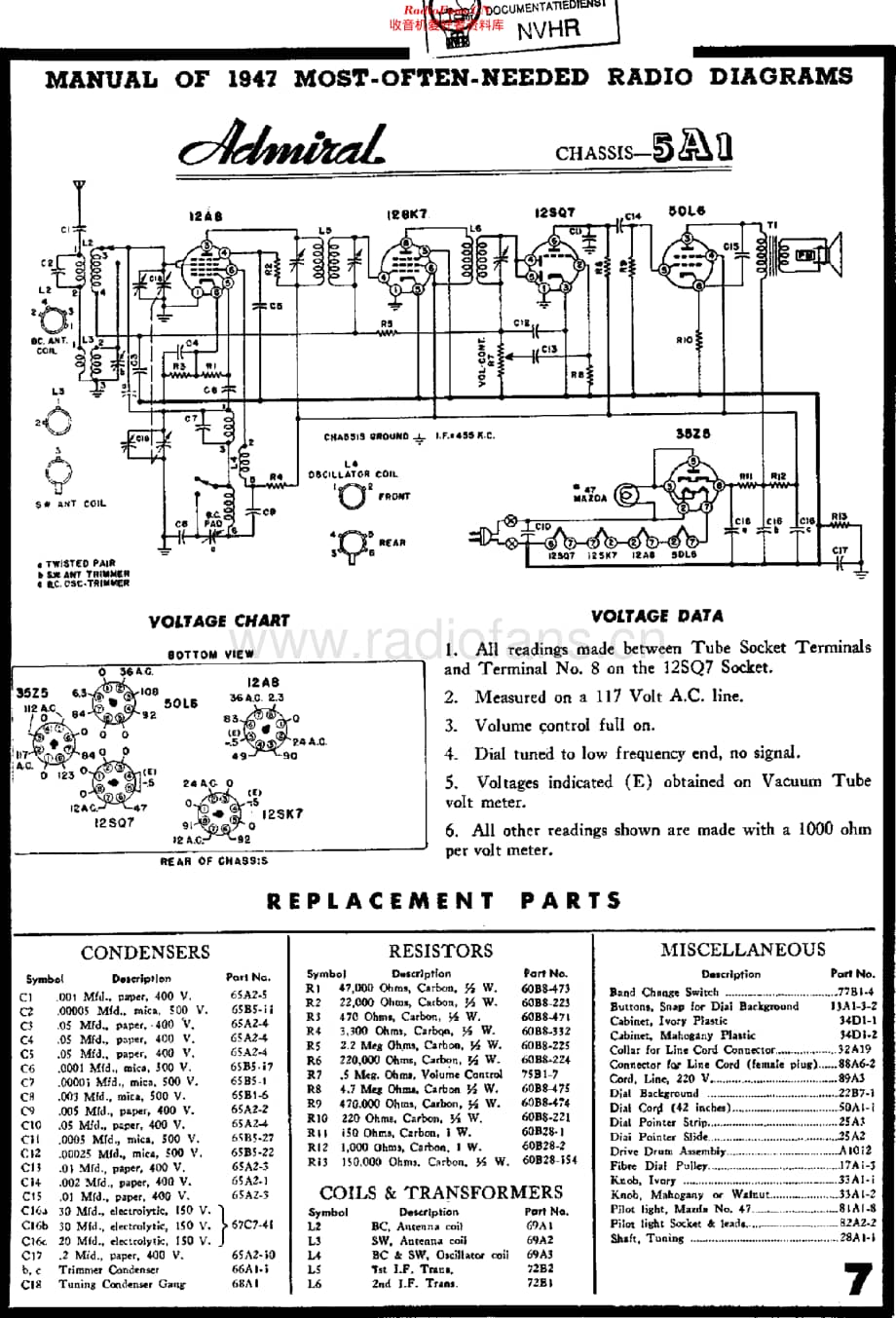 Admiral_5A1维修电路原理图.pdf_第1页