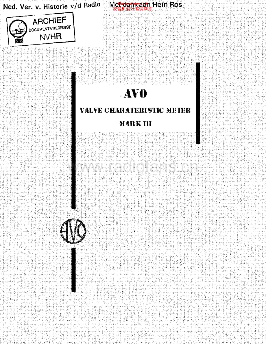 AVO_VCMMkIII维修电路原理图.pdf_第1页