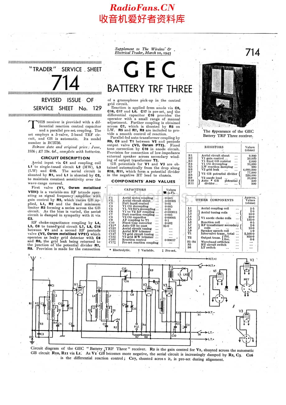 Gecophone_BC3736维修电路原理图.pdf_第1页