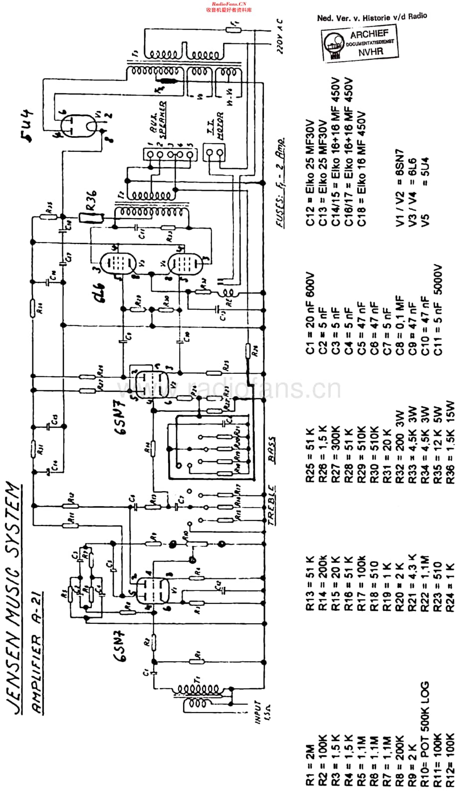 Jensen_A21维修电路原理图.pdf_第1页