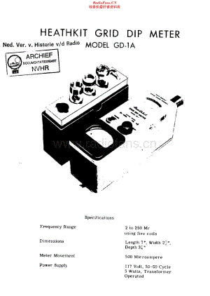 Heathkit_GD1A维修电路原理图.pdf