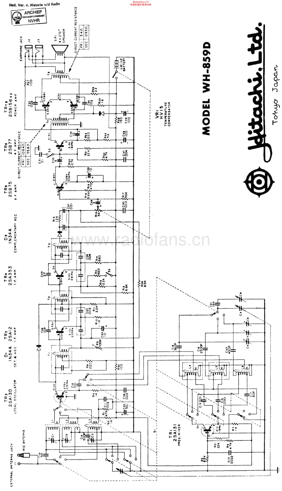 Hitachi_WH859维修电路原理图.pdf_第1页