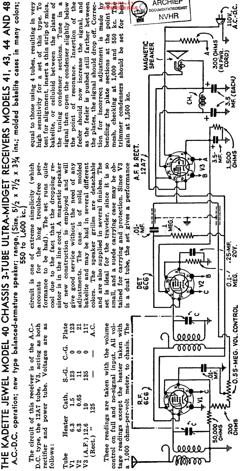 Kadette_40维修电路原理图.pdf_第1页