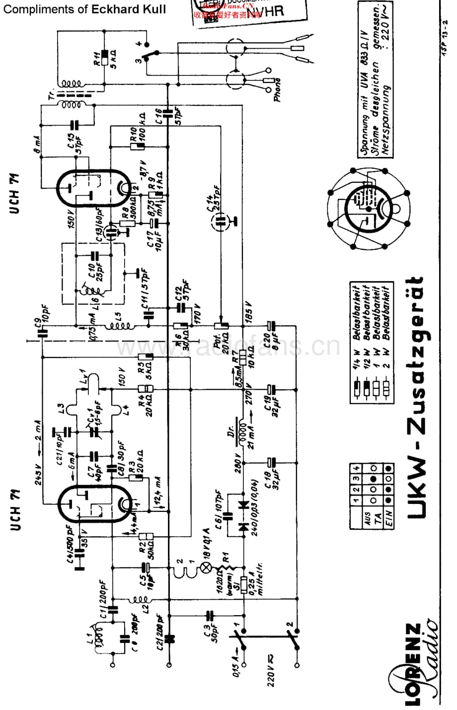 Lorenz_UKWVorsatz维修电路原理图.pdf_第1页