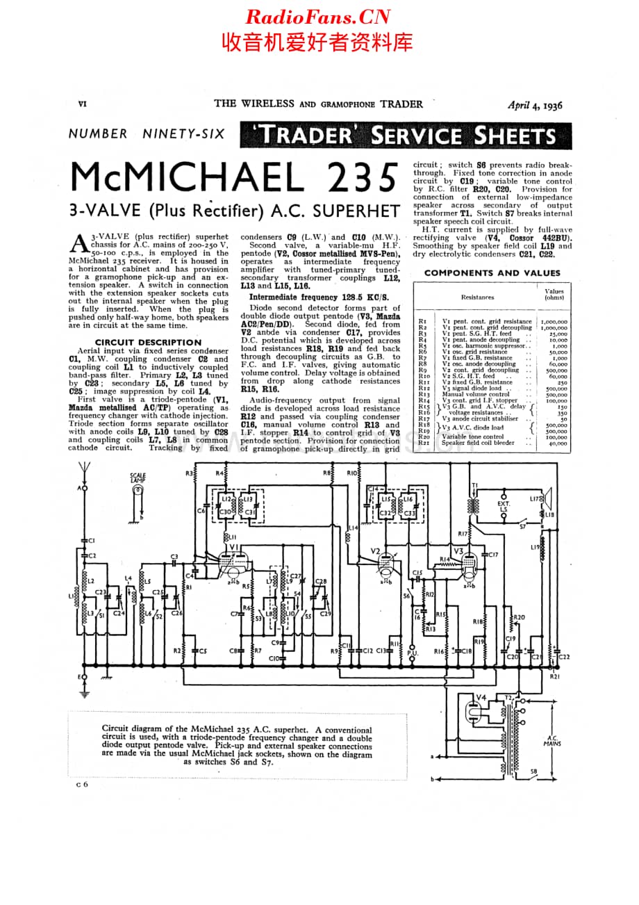 McMichael_235 维修电路原理图.pdf_第1页