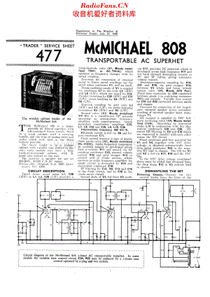 McMichael_808 维修电路原理图.pdf