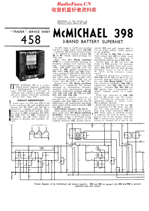 McMichael_398 维修电路原理图.pdf