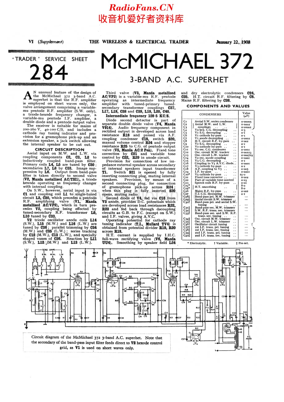 McMichael_372 维修电路原理图.pdf_第1页