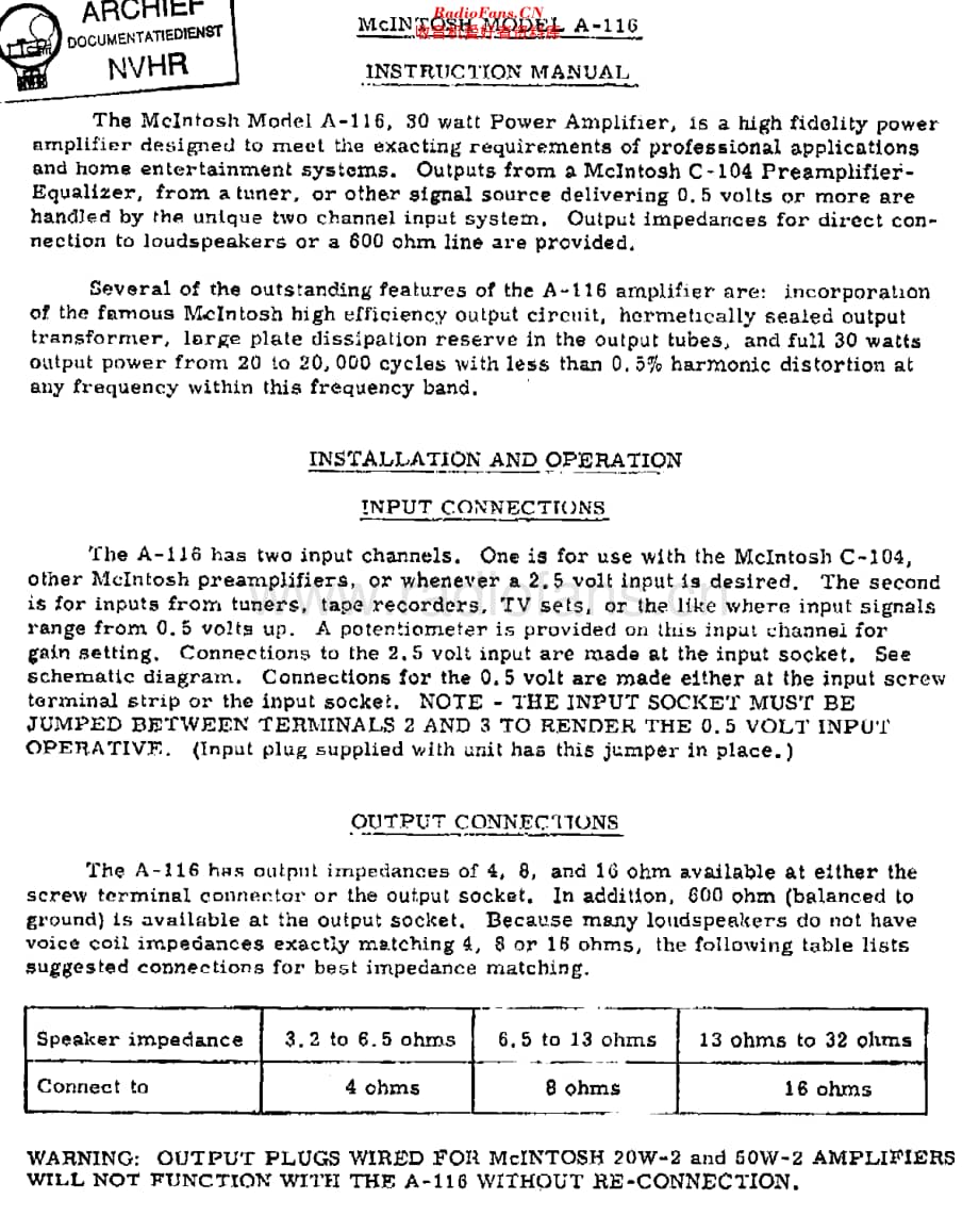 McIntosh_A116 维修电路原理图.pdf_第1页