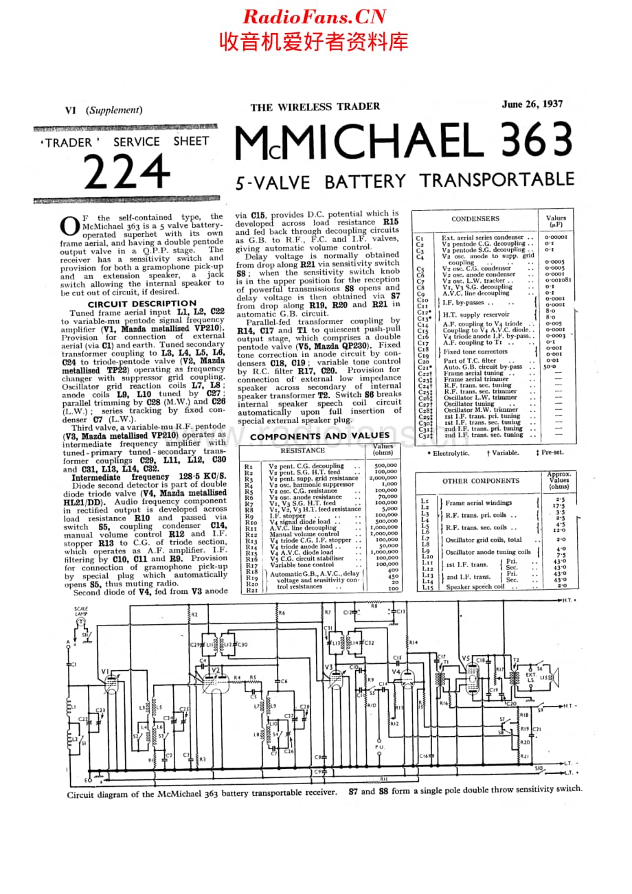 McMichael_363 维修电路原理图.pdf_第1页