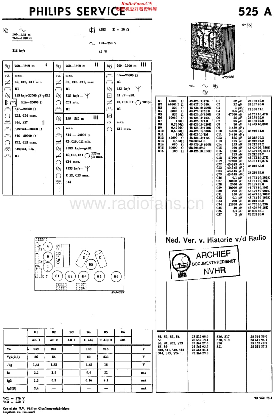 Philips_525A 维修电路原理图.pdf_第1页