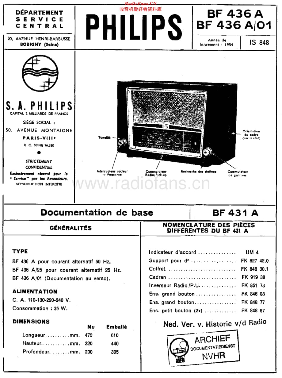 Philips_BF436A 维修电路原理图.pdf_第1页