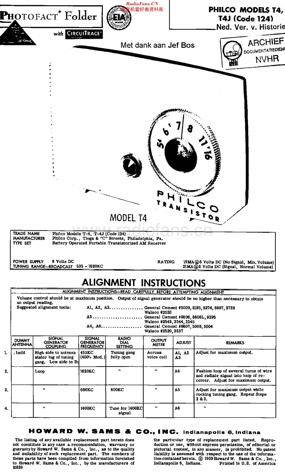 Philco_T4 维修电路原理图.pdf_第1页