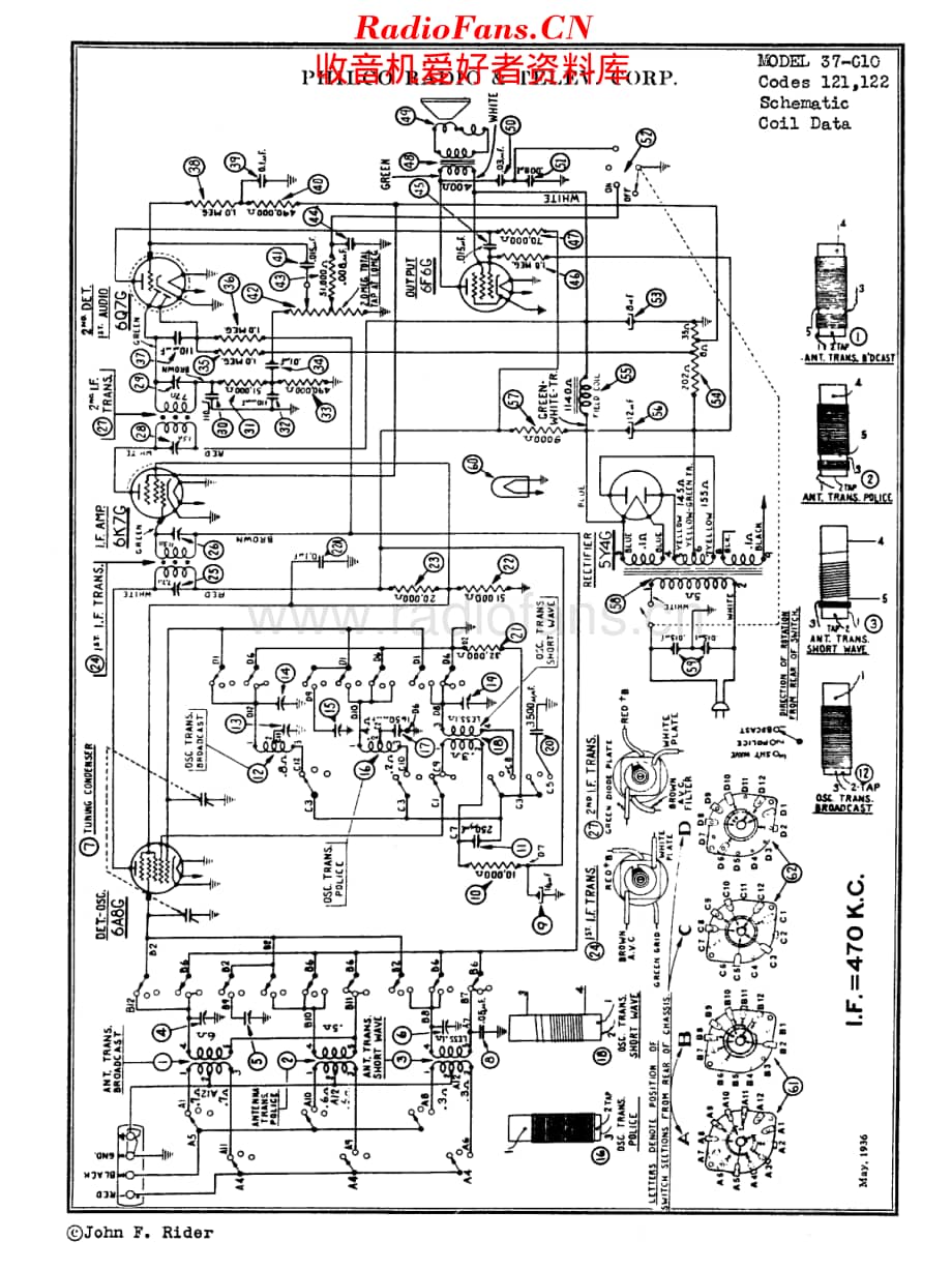 Philco_37-610 维修电路原理图.pdf_第1页