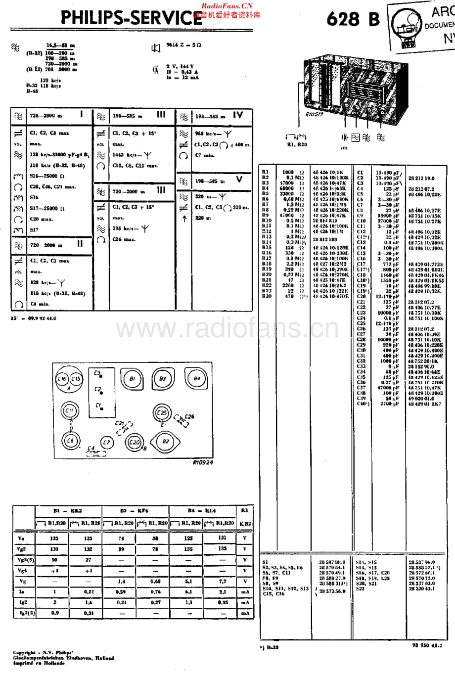 Philips_628B 维修电路原理图.pdf_第1页