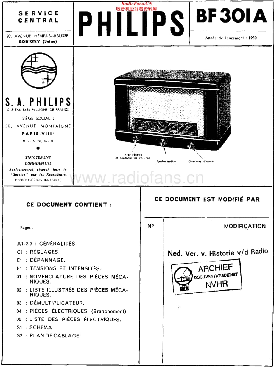 Philips_BF301A 维修电路原理图.pdf_第1页