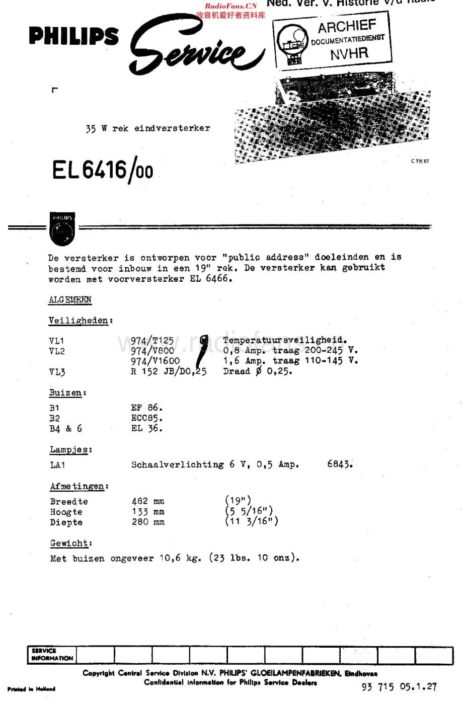 Philips_EL6416维修电路原理图.pdf_第1页