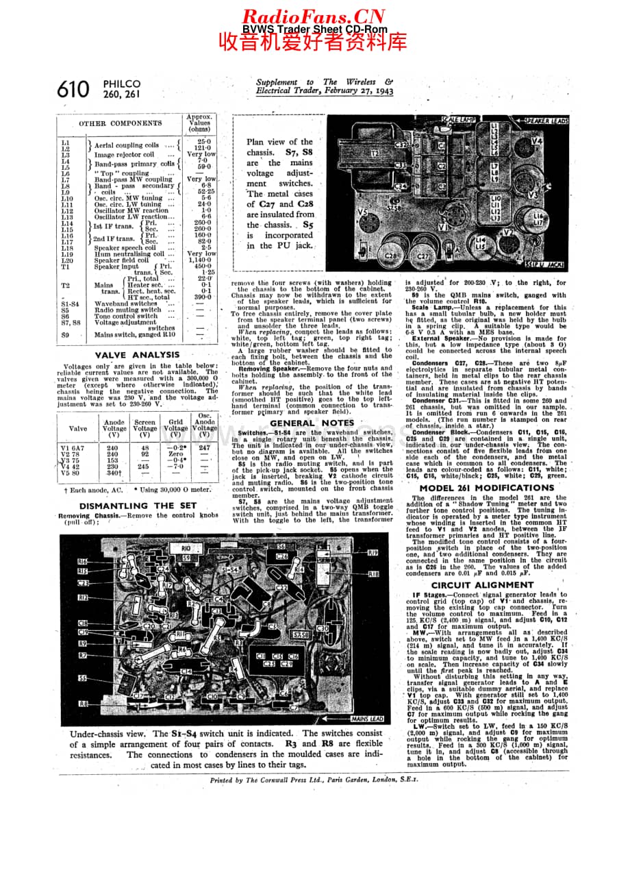 Philco_260 维修电路原理图.pdf_第2页