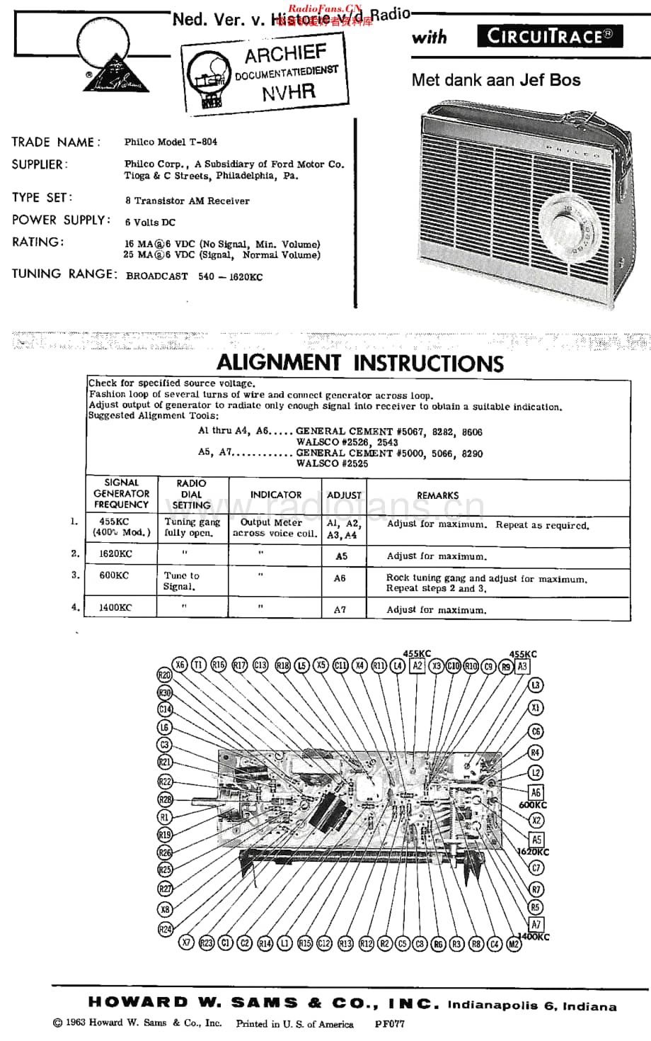 Philco_T804 维修电路原理图.pdf_第1页