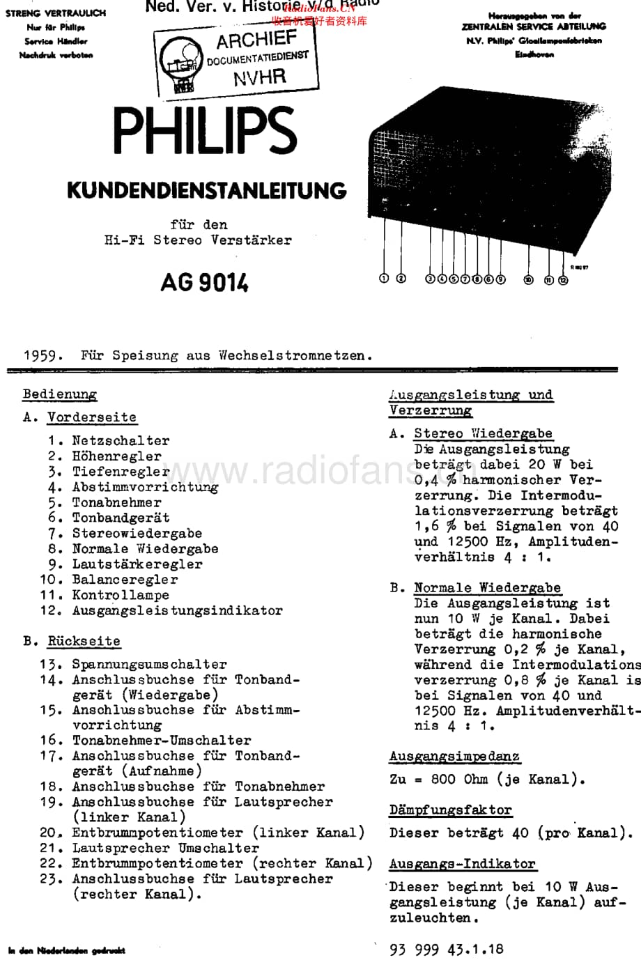 Philips_AG9014 维修电路原理图.pdf_第1页