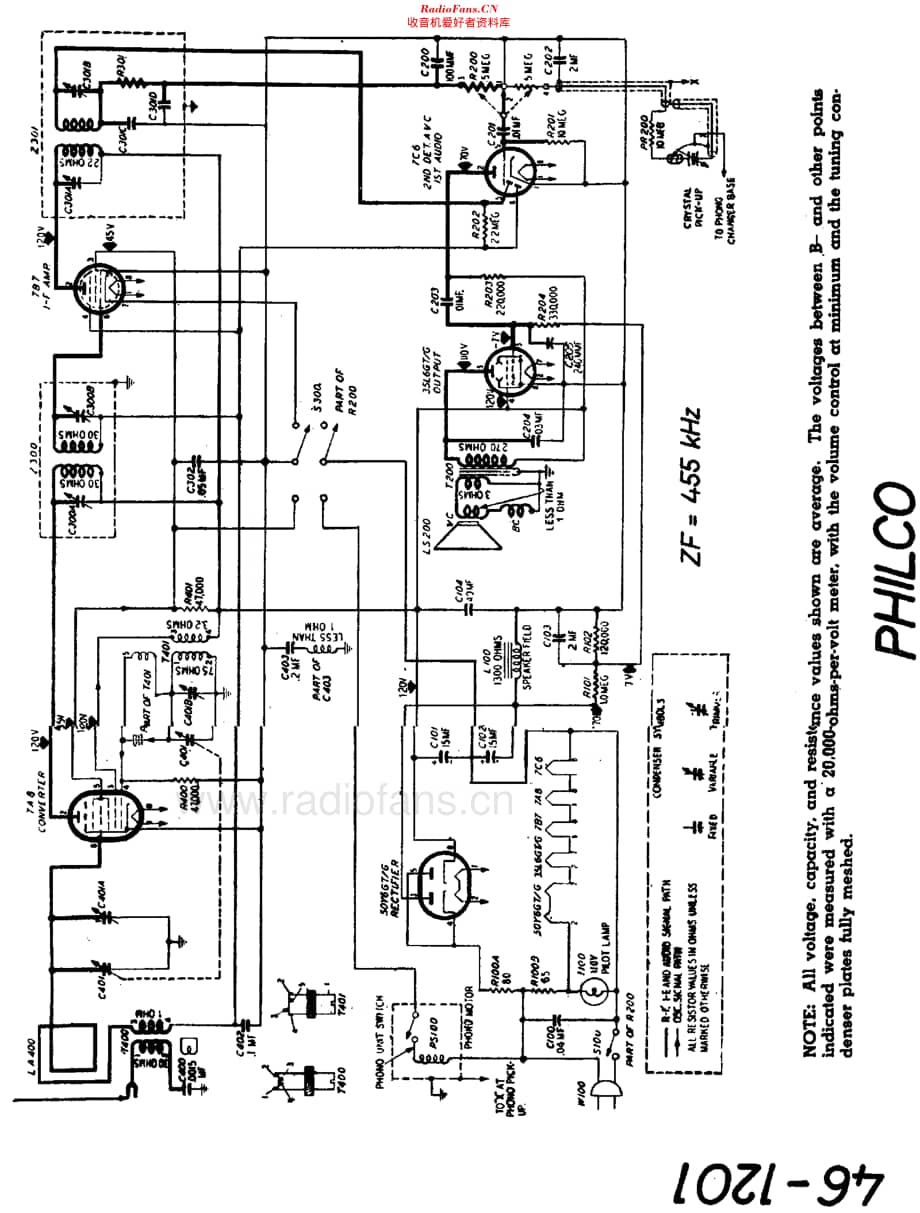 Philco_46-1201 维修电路原理图.pdf_第2页