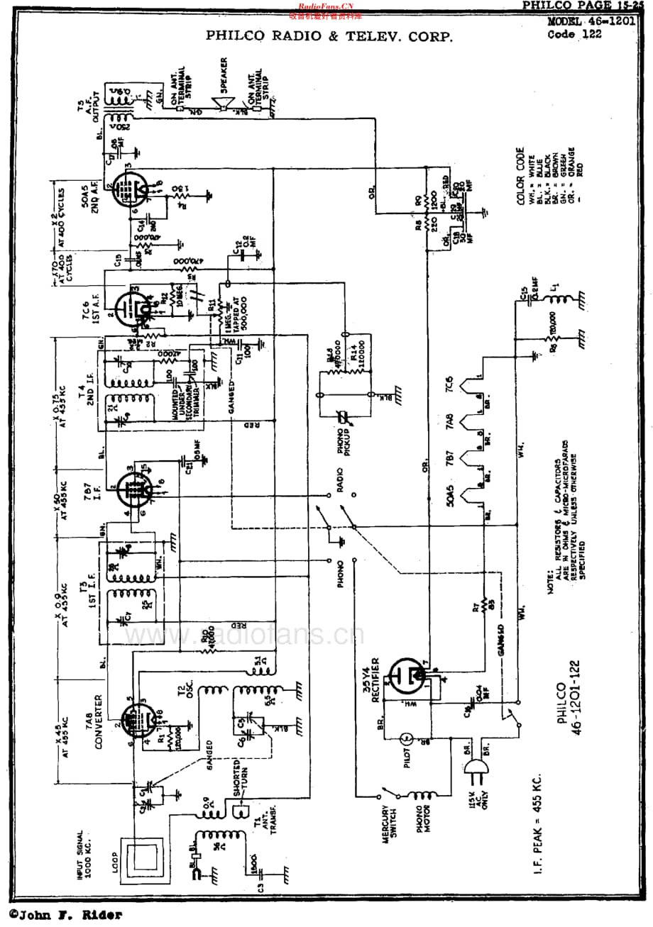 Philco_46-1201 维修电路原理图.pdf_第3页