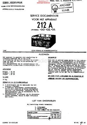 Philips_212A 维修电路原理图.pdf