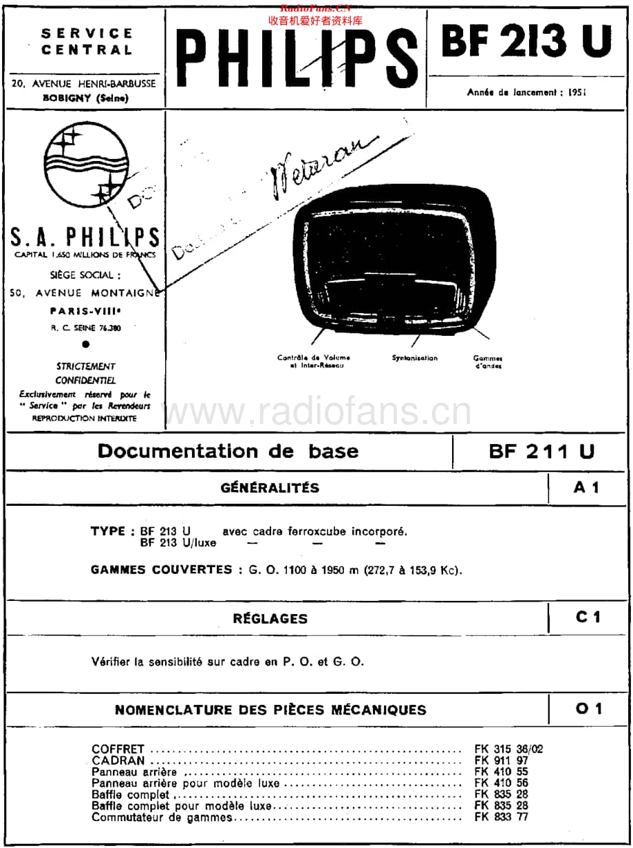 Philips_BF213U 维修电路原理图.pdf_第1页