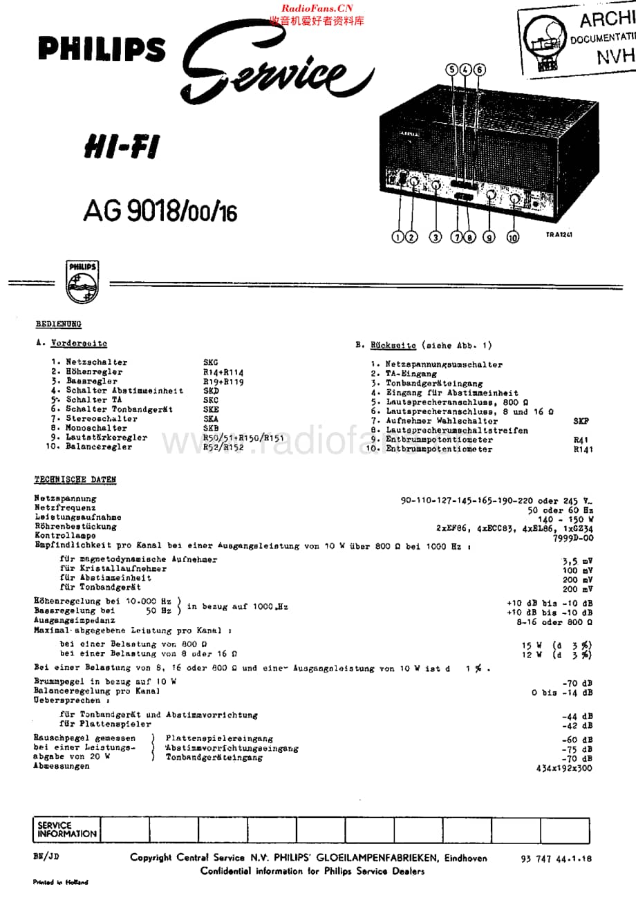 Philips_AG9018 维修电路原理图.pdf_第1页