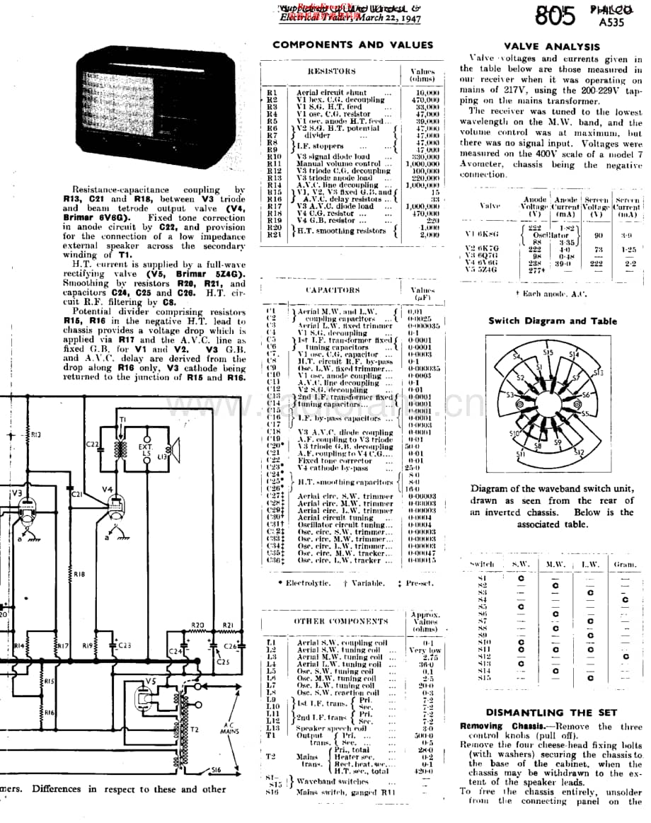 Philco_A535 维修电路原理图.pdf_第2页