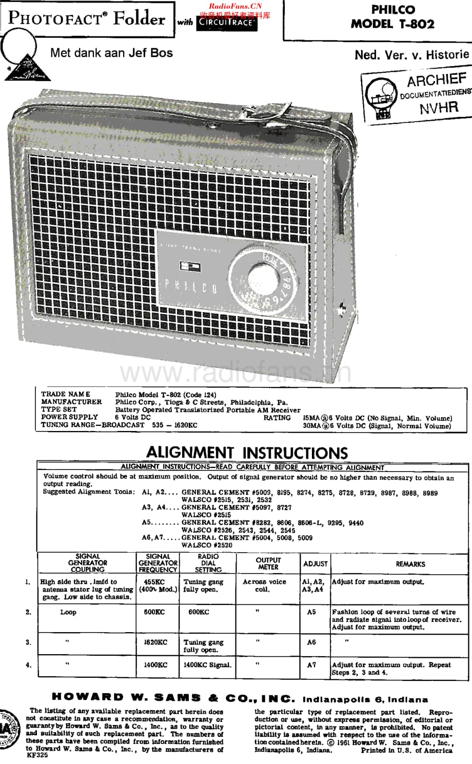 Philco_T802 维修电路原理图.pdf_第1页