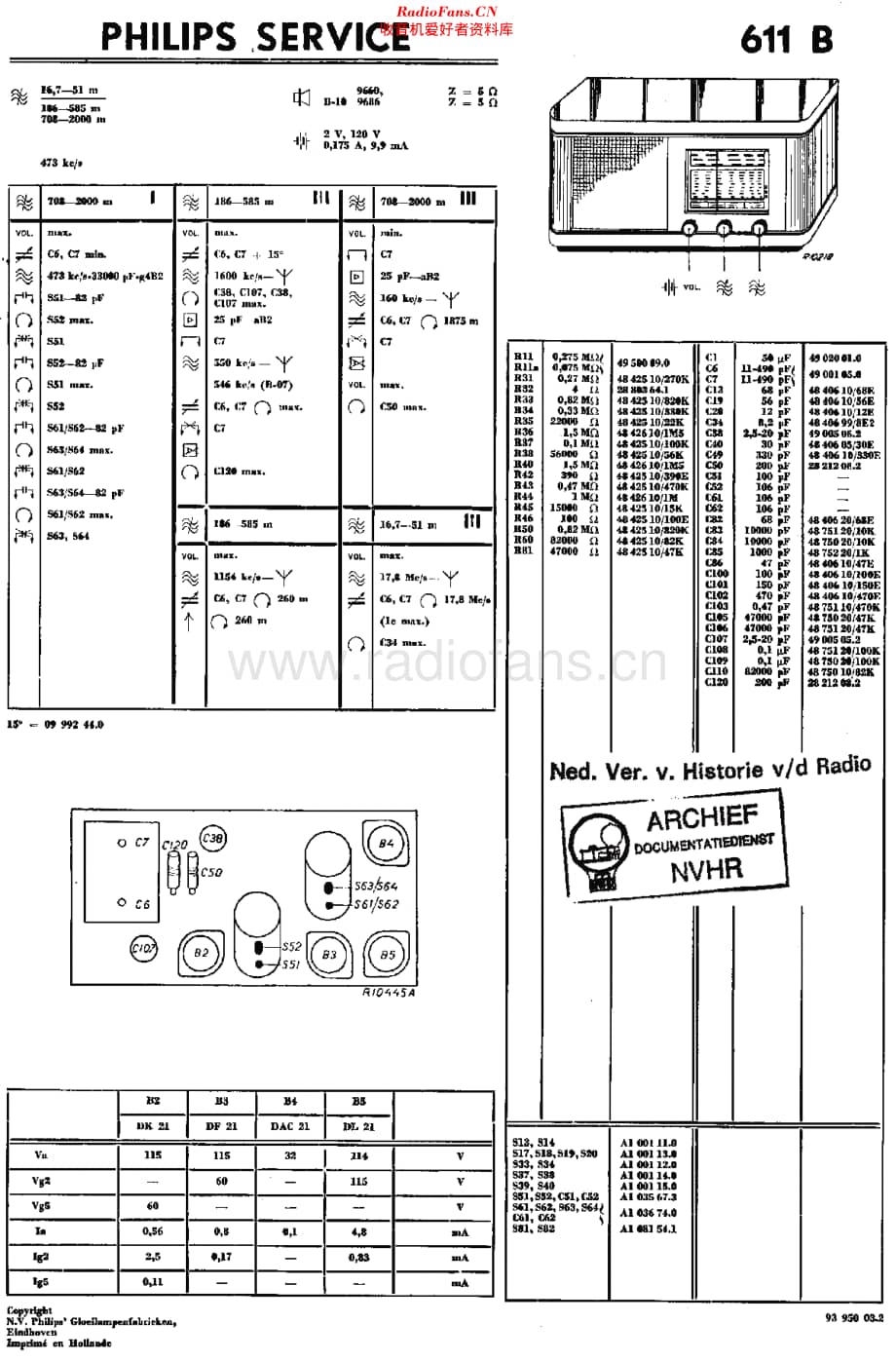 Philips_611B 维修电路原理图.pdf_第1页