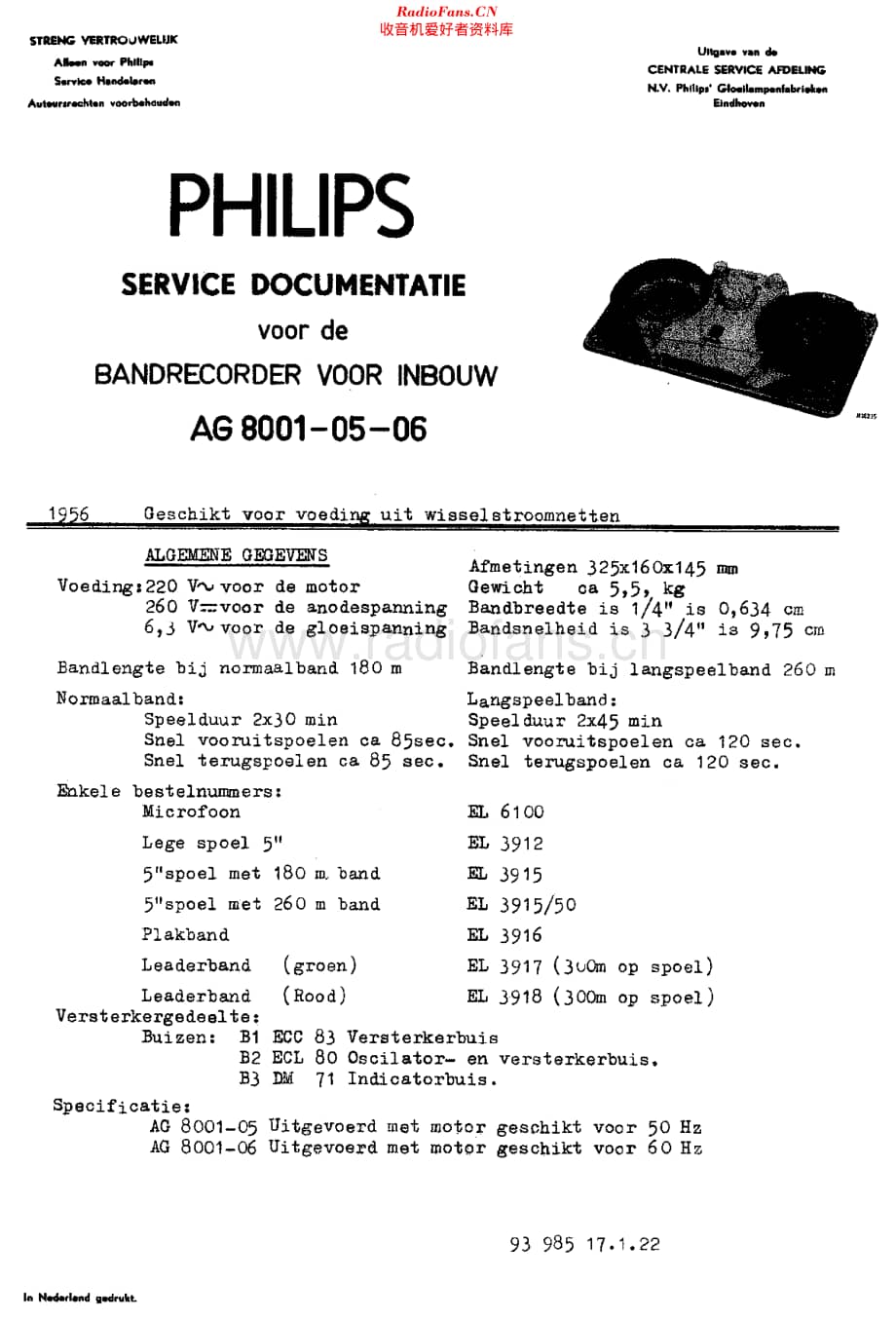 Philips_AG8001 维修电路原理图.pdf_第1页